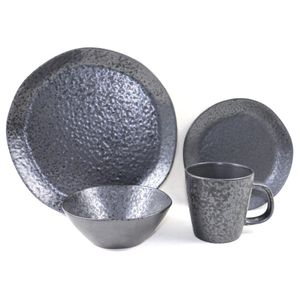 Vajilla Negra Earth de 16 Pzas