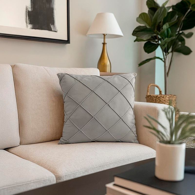 Cojín Relleno Decorativo 45 x 45 Cm Gris Claro