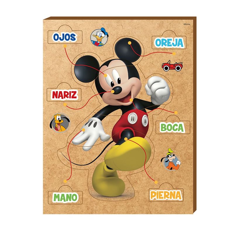 Rompecabezas Partes Del Cuerpo Mickey Mouse 12 Pzas - Disney
