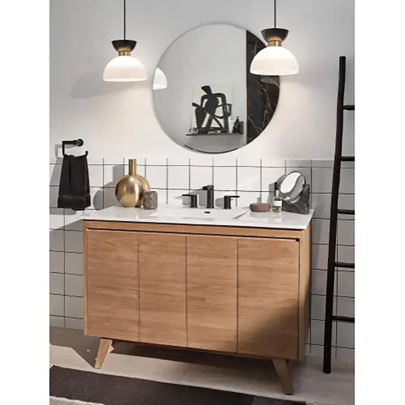 Toallero De Argolla Rinza Negro Acabado Mate  - Moen