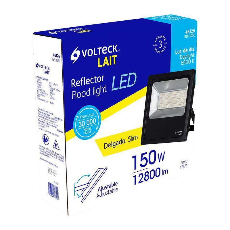 Reflector Delgado LED Luz De Día 150 W - Volteck