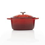 Olla Con Tapa Hierro Fundido 28 Cm Roja - Picca