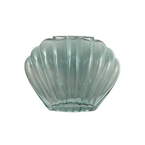 Florero de Vidrio Diseño Almeja Azul