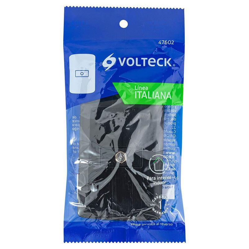 Tomacorriente Para Televisión Con Placa Negra - Volteck