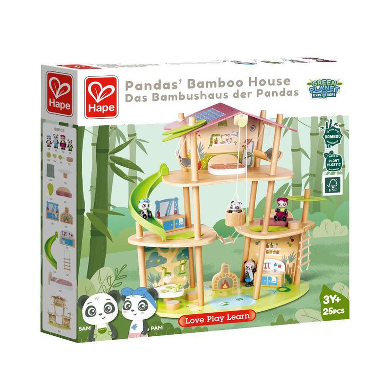 Juego Educativo Casa de Bambú Oso Panda - Hape