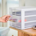 Gavetero Plástico Pequeño de 3 Gavetas