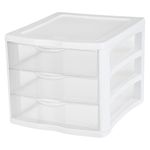 Gavetero Plástico Pequeño de 3 Gavetas