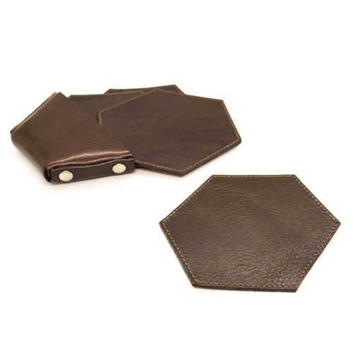 Set De 4 Porta Vasos Hexagonales -  Natural Art