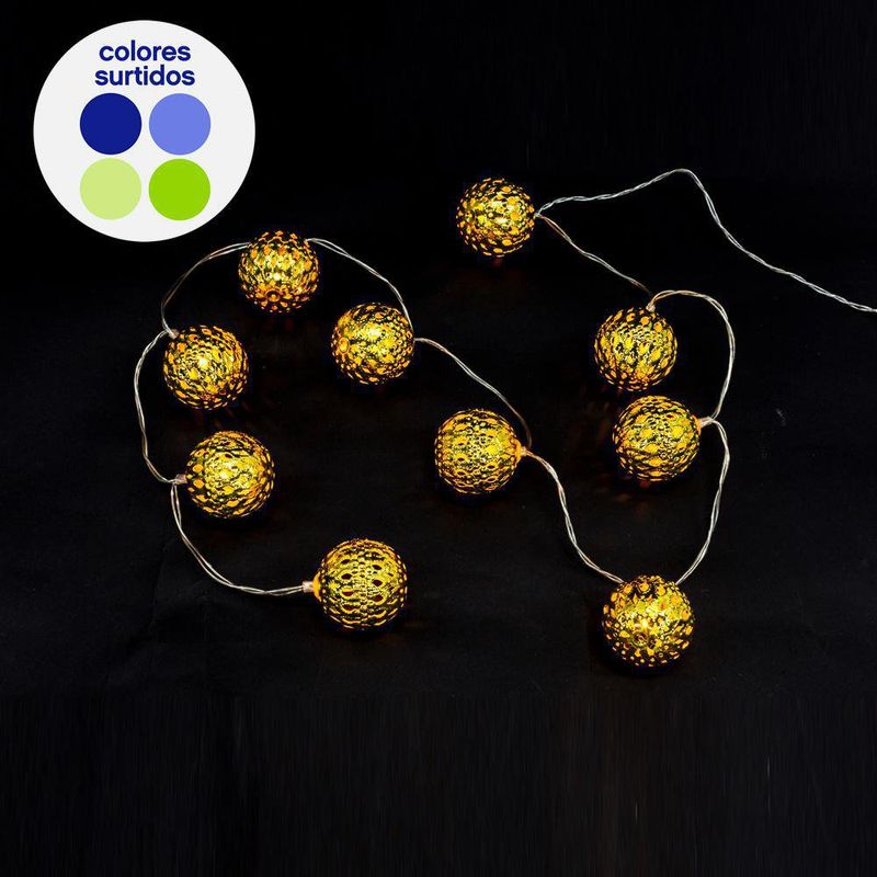 Serie De 10 Luces LED Bolas Multicolor - Scandi