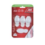 Ganchos Adhesivos 2.2 Lbs Transparentes 3 Pzas y 4 Tiras - Ace