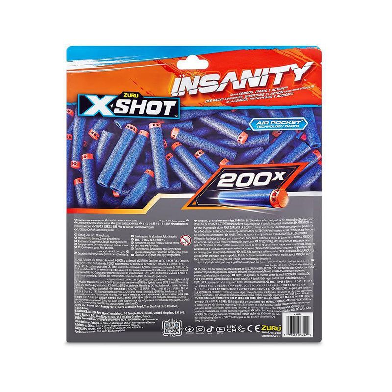 Xshot Insanity Refill 200 Pzas - Zuru