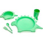 Juego Utensilios Para Comida Diseño Dinosaurio 5 Pzas - Melii