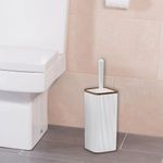 Cepillo Para Baño Cuadrado Blanco Madera - Viva