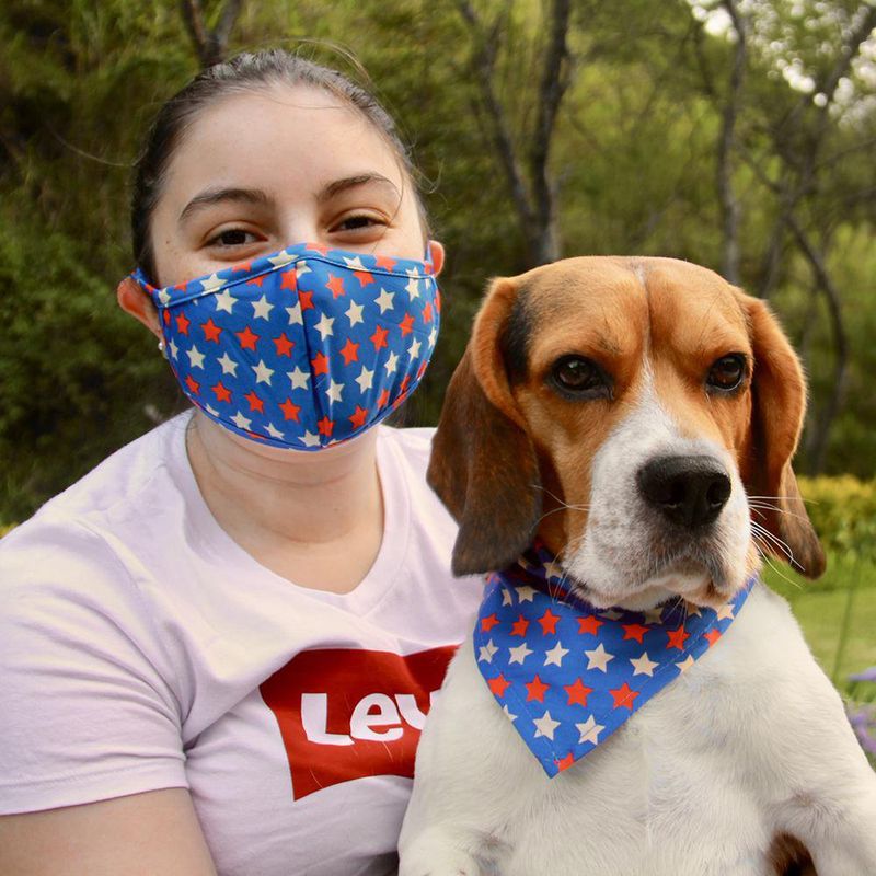 Set De Mascarilla Y Bandana Para Mascota Diseños Surtidos - Spot
