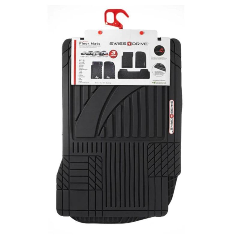 Set De Alfombras Tactical Negro 3 Pzas - Sumex