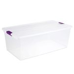 Caja De Plástico Con Agarradores Ciruela 104 Lts - Sterlite