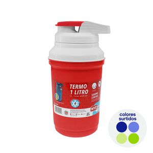 Termo Plástico de 1 L Colores Surtidos
