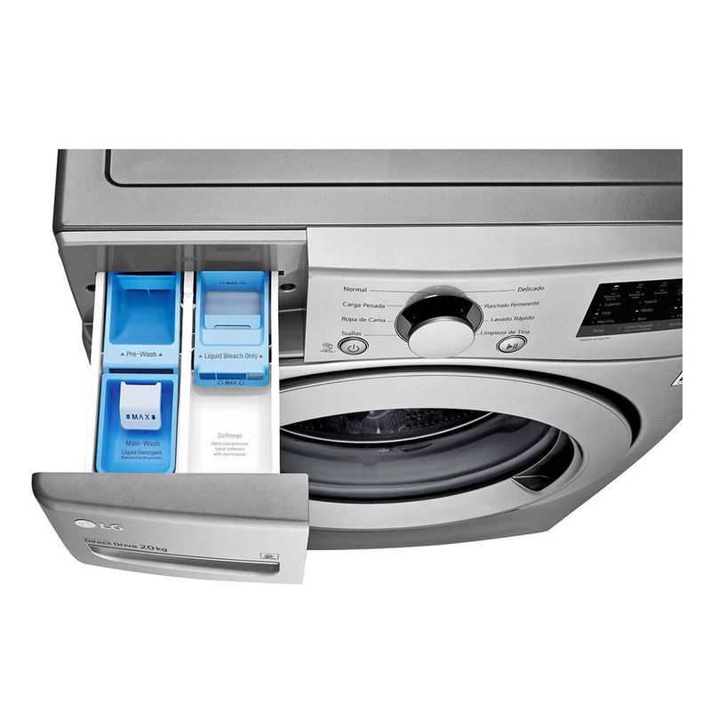 Lavadora De Carga Frontal Gris 20 Kg - Lg