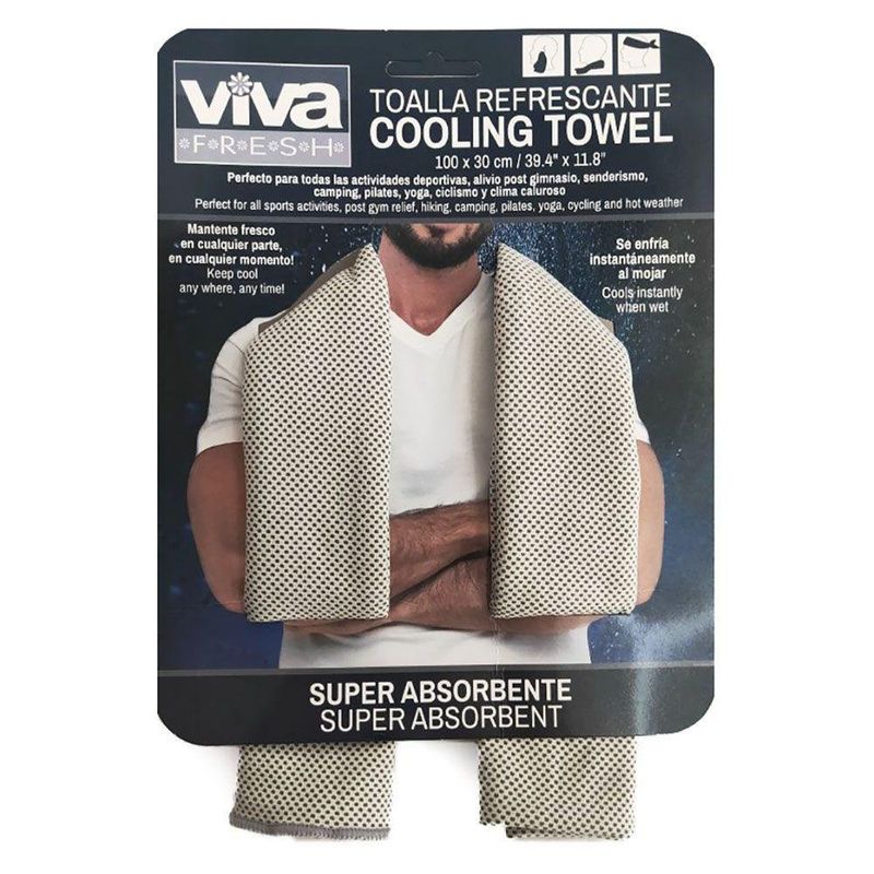 Toalla Refrescante Para Hombre Beige - Viva