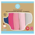 5Pk Pañal D/Tela Niña  5 Insertos - Charlie Banana