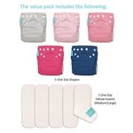 5Pk Pañal D/Tela Niña  5 Insertos - Charlie Banana