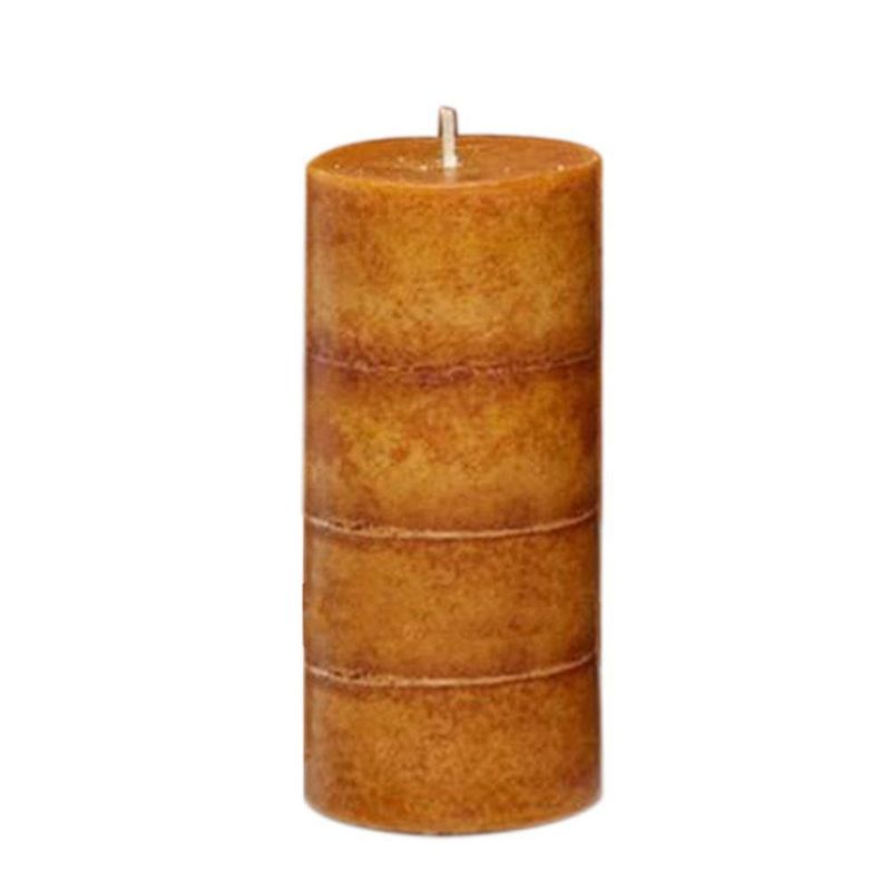 Vela Pillar Grueso Ámbar 9x9x16 Cm
