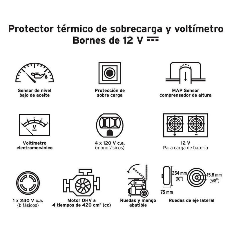 Generador Eléctrico Industrial 8000 W - Truper