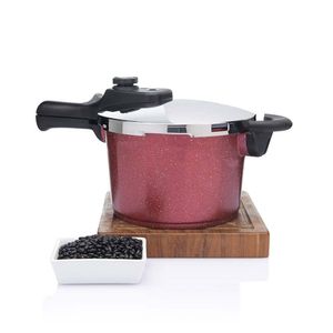 Olla de Presión Roja de 5 L de Aluminio Fundido