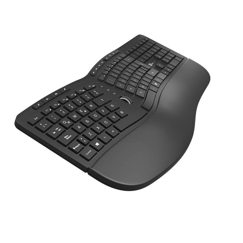 Teclado Premium Ergonómico Inalámbrico Negro - Klipxtreme