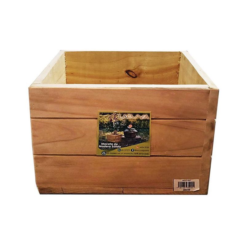 Maceta Multiusos Madera Natural 15x23 Cm - La Cuya