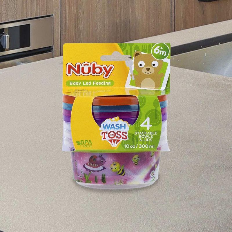 Tazas Reusables Wash Or Toss Impresos X4 - Nuby