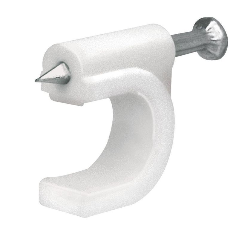Grapa Con Clavo 5 Mm Blanca - Voltech