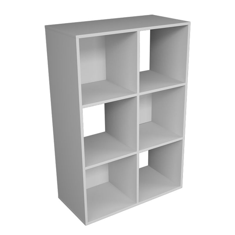 Cubo Blanco De Melamina De 6 Espacios - Viva