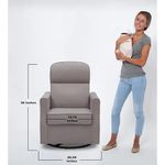 Silla Mecedora Clair Slim Gris - Delta