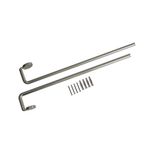 Galería De Metal Plateada Extensible De 120 - 210 cm - Inspire