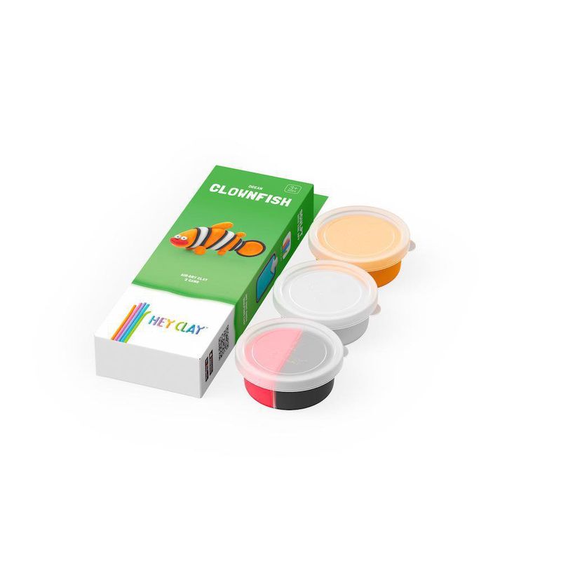 Set De 3 Latas De Arcilla Pez Payaso - Hey Clay