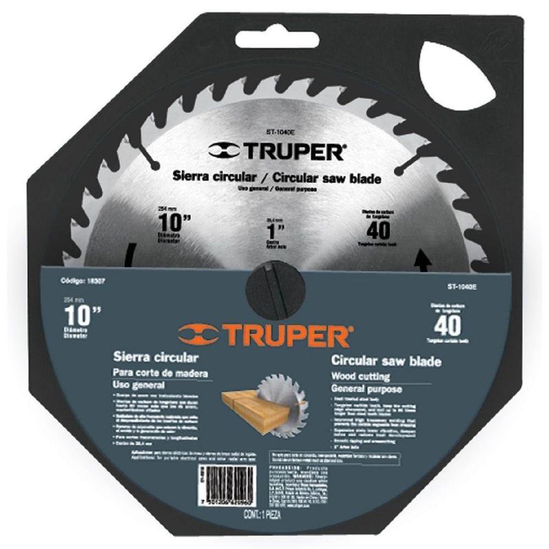 Disco Para Madera 10 Plg 40D - Truper
