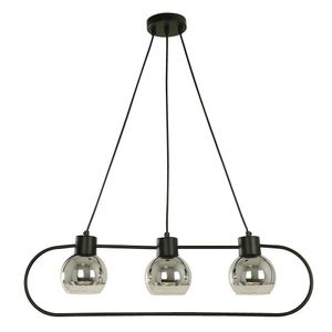 Lámpara Colgante Negra y Plateado 3 Luces 40 W