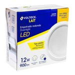 Lámpara LED Redonda Empotrable Luz Cálida 12 W - Volteck