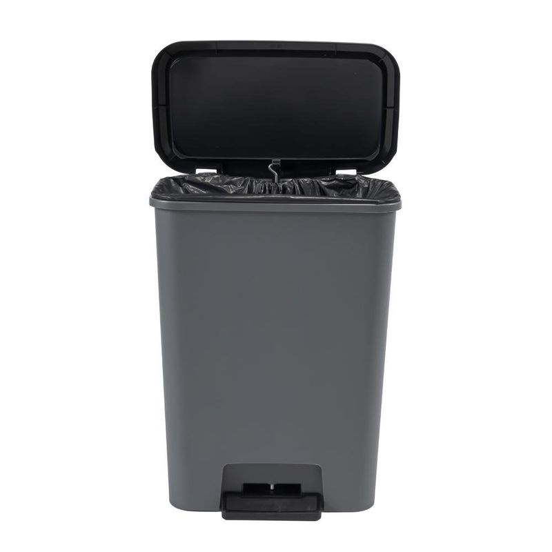 Basurero de 50 Litros Negro / Gris - Curver