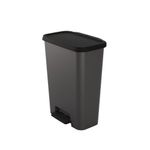 Basurero de 50 Litros Negro / Gris - Curver