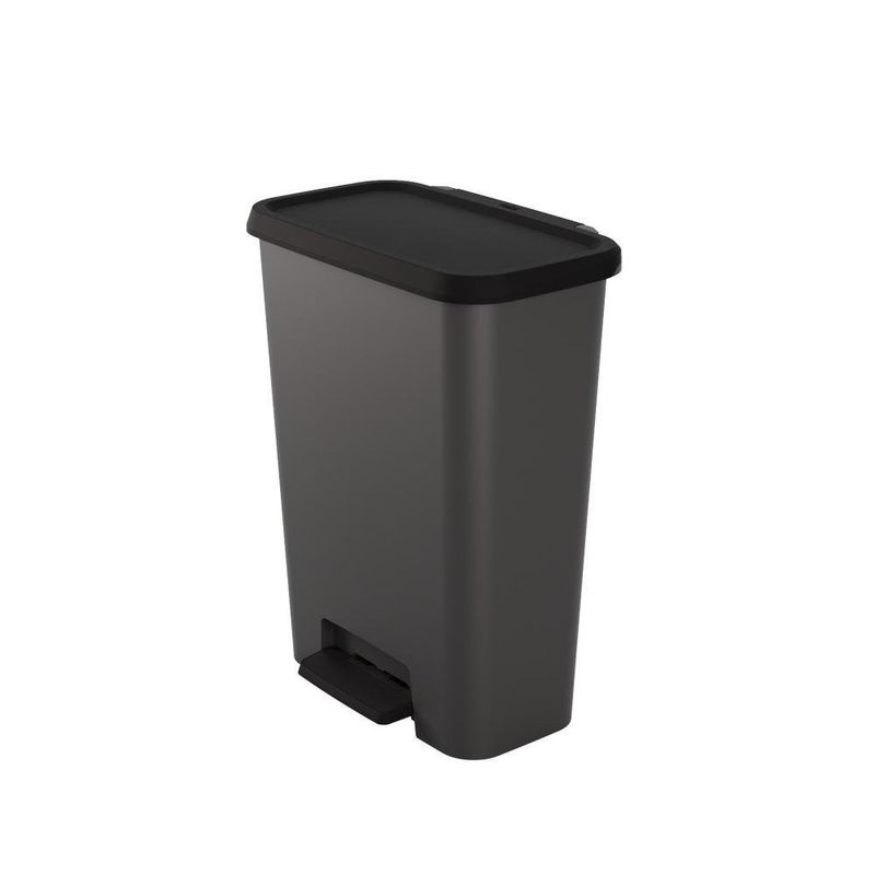 Basurero de 50 Litros Negro / Gris - Curver