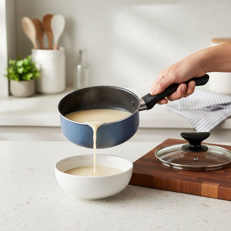 Cacerola Cinsa 16 cm con Tapadera de Vidrio Para Cocinar Color Azul