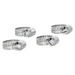 Set de 4 Abrazaderas de Acero Inoxidable de 1/2 a 3/4 Plg