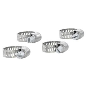 Set de 4 Abrazaderas de Acero Inoxidable de 1/2 a 3/4 Plg