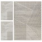 Combo Alfombra Líneas Norway 133X190 + 2 De 57X90 Cm - Viva