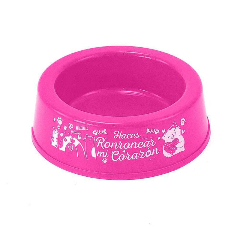 Plato Para Comida De Gato De 3 Tazas Rosado - Guateplast