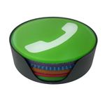 Set De 6 Porta Vasos Redondos Con Base Diseño Apps - Concepts