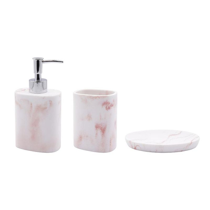 Set de Accesorios para Baño Rosa 3 Pzas - Viva