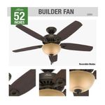 Ventilador De Techo Con Luz Delux 52 Plg - Hunter
